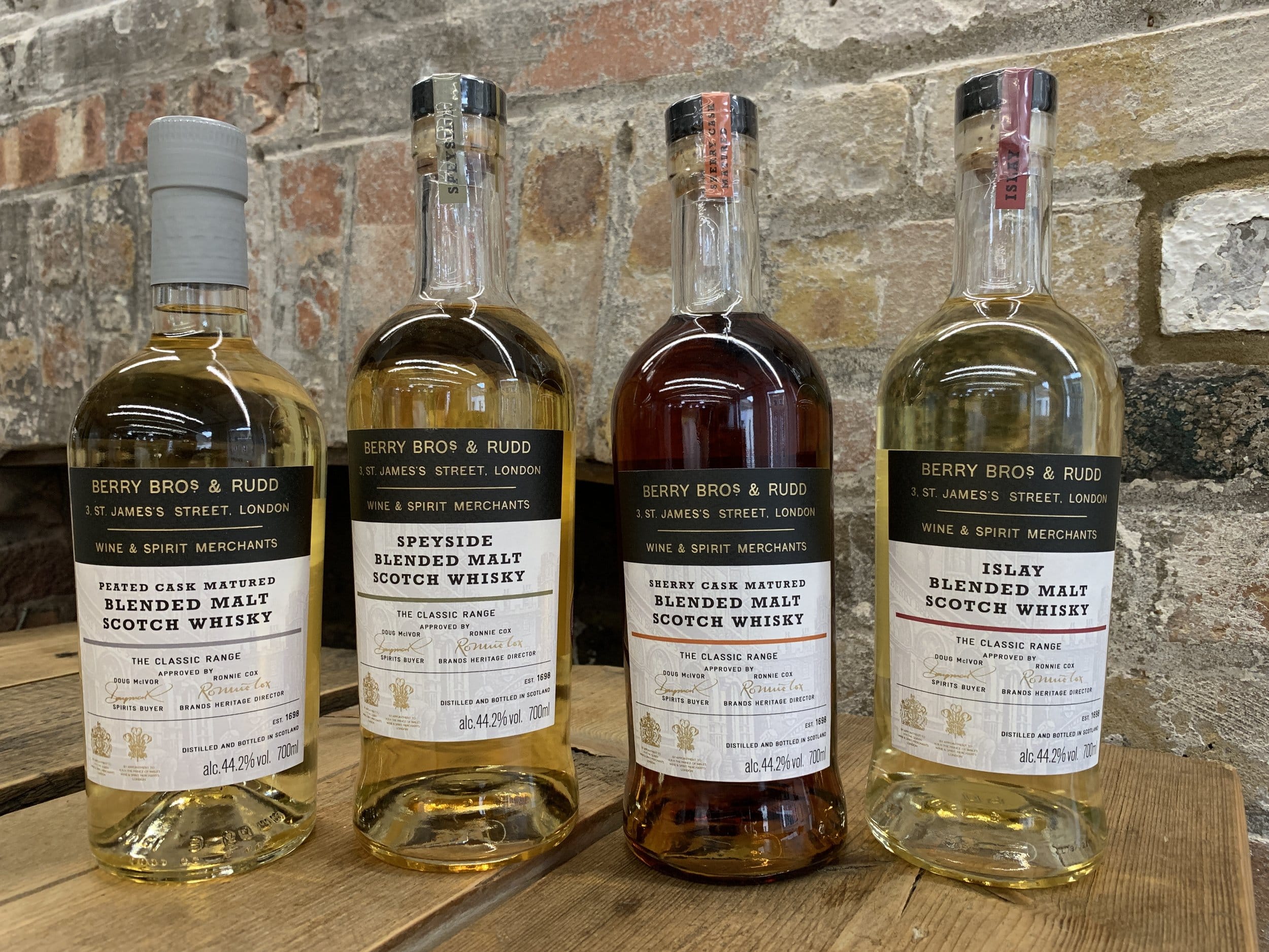 Berry Bros Rudd classic scotch whisky range