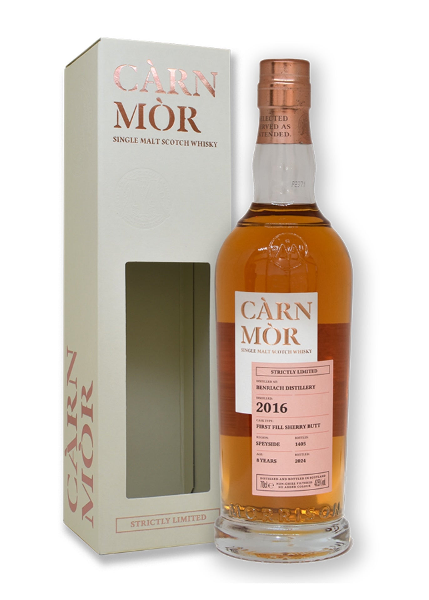 Càrn Mòr Benriach 2016 年初装雪利酒