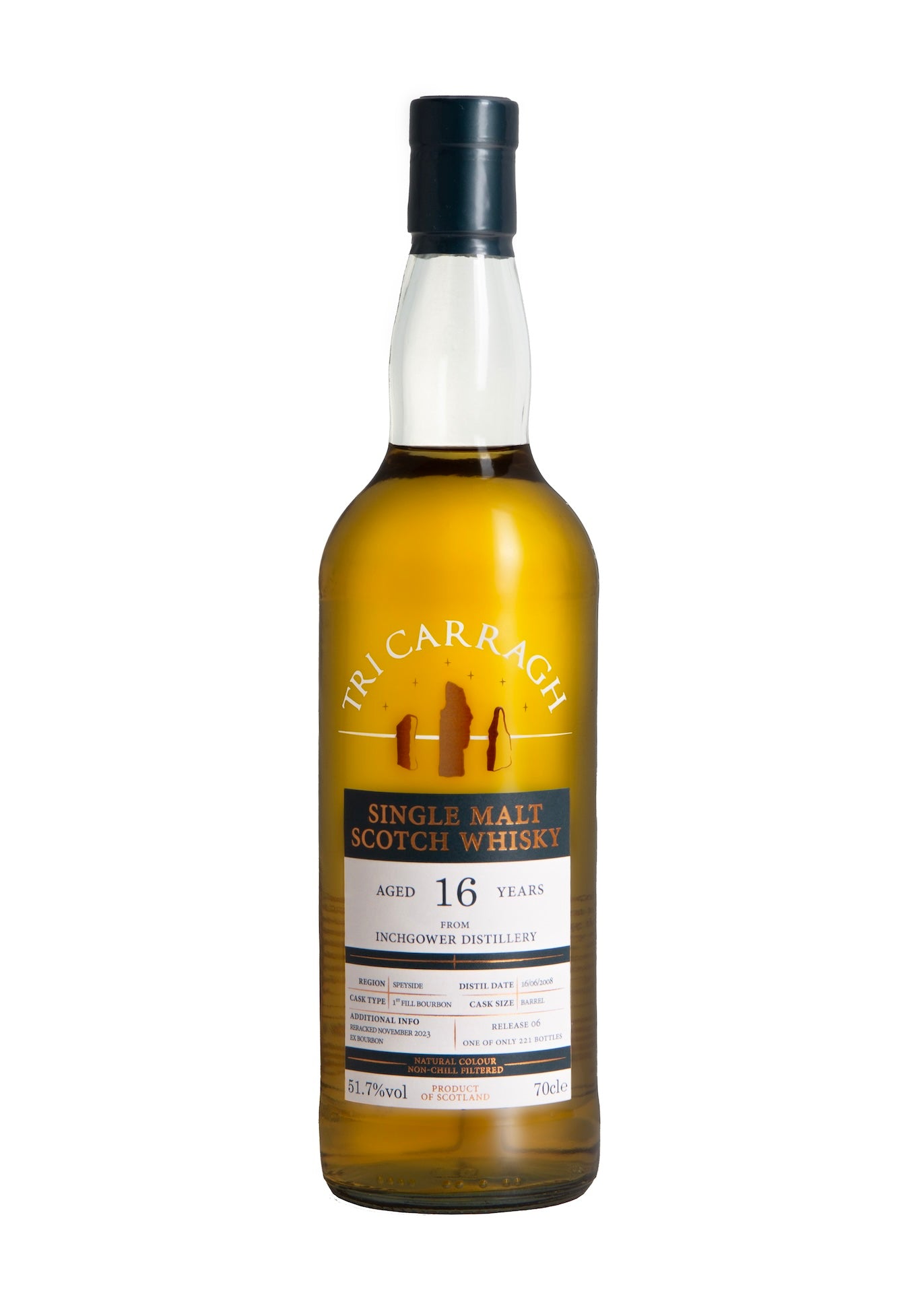 Tri Carragh Inchgower 16 Year Old Bourbon Barrel