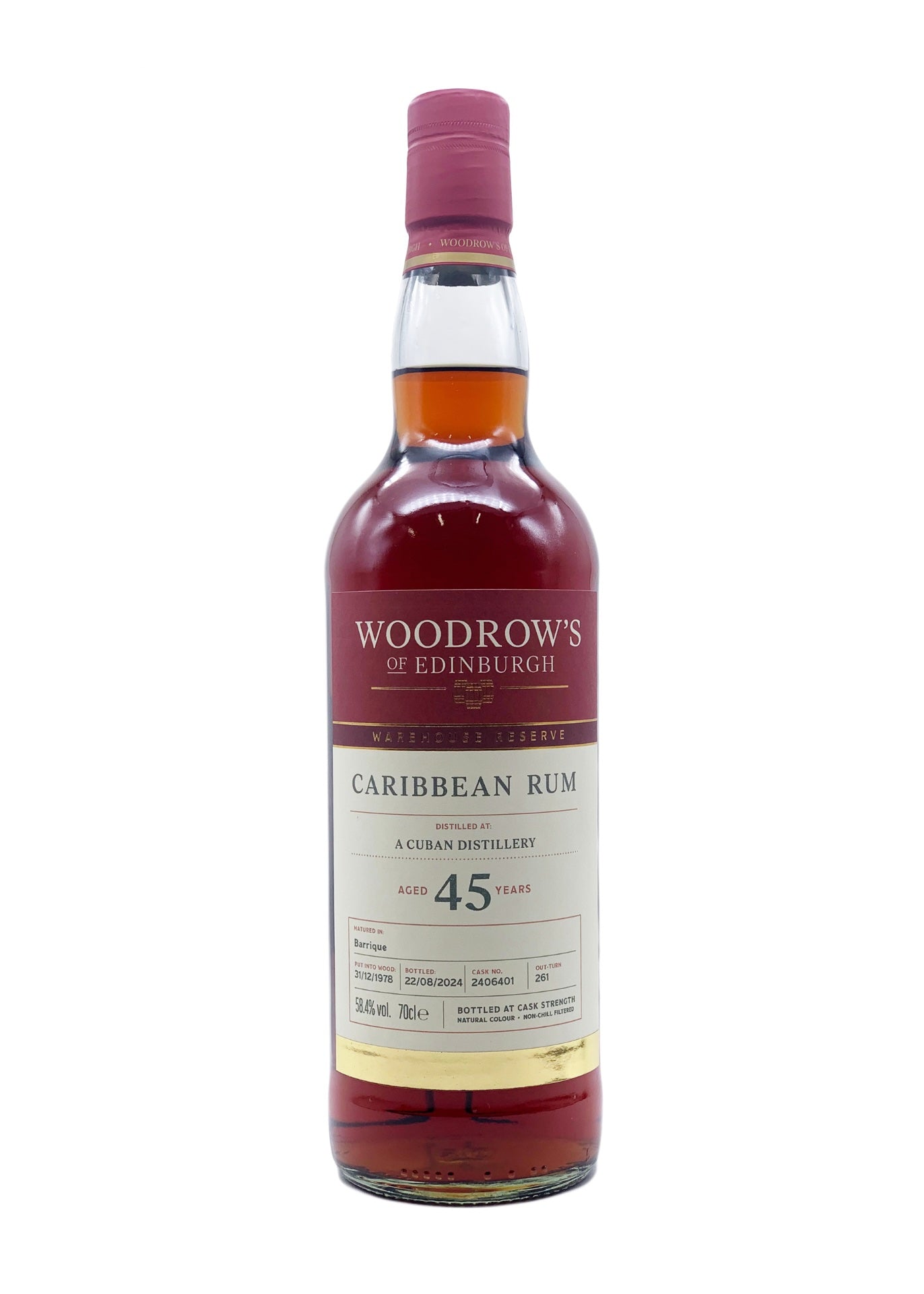 Woodrow's Cuban Rum 45 Year Old