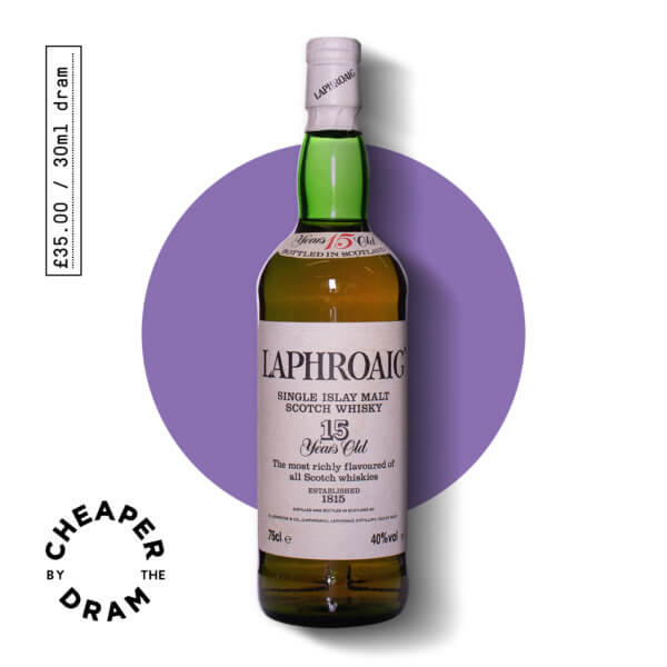 Cheaper By The Dram No.05, Laphroaig 15 year old 1980s, bottle