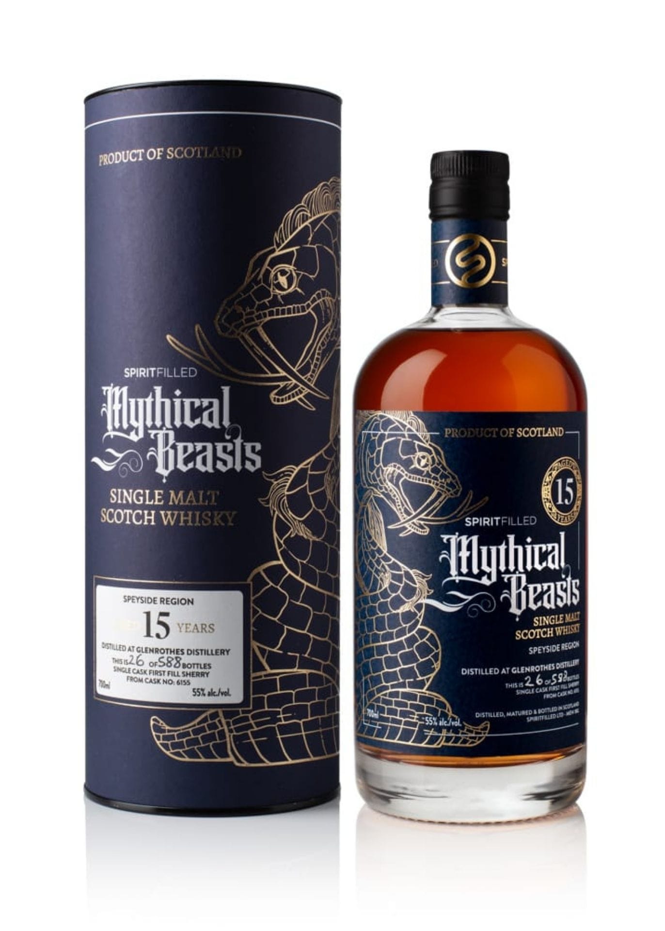 Spiritfilled Mythical Beasts Glenrothes 15 Year Old